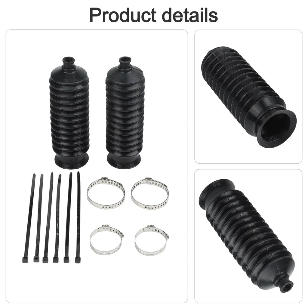 2X Silicone Inner Tie Rod Boot Cover for Steering Rack Pinion Replacement
