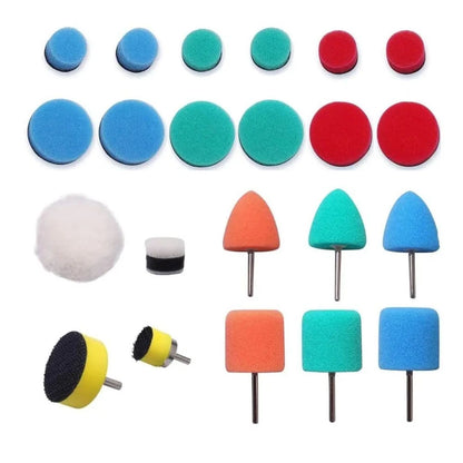 22 pcs Polishing Pads for Mini Polisher Foam Wool Shank Backing