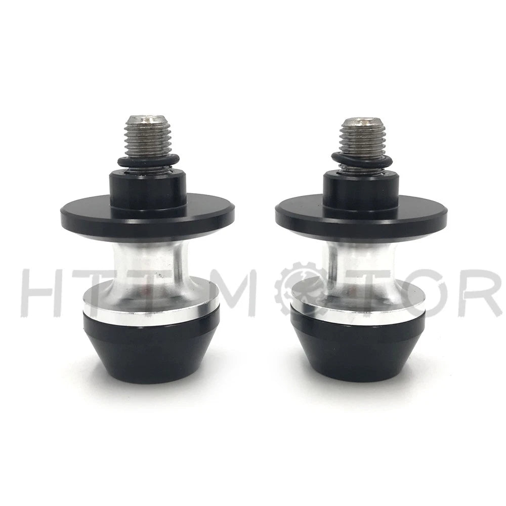 2X CNC Swingarm Spools Sliders for Universal Motorcycle 6MM Black