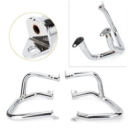 2X Chrome Front Engine Crash Guard Bar for Honda GL1800 (2001–2016)