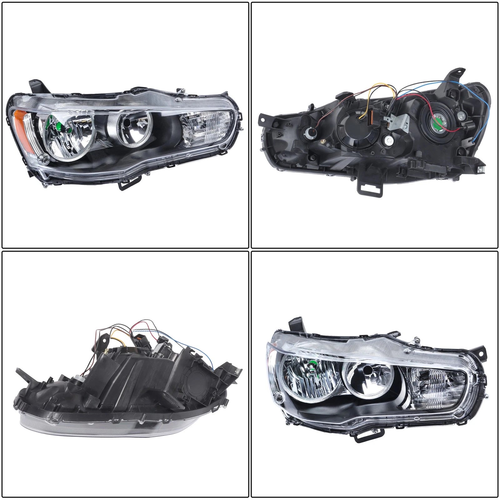 Right Side Halogen Headlight Assembly for Mitsubishi Lancer (2008–2017)