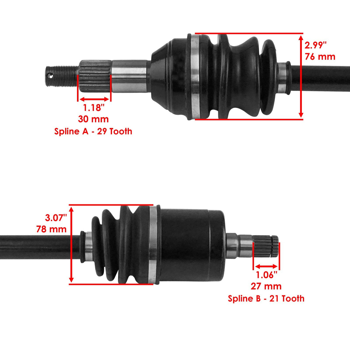 Front Right CV Axle Replacement for Can-Am Traxter Pro HD10 DPS (2021–2023)