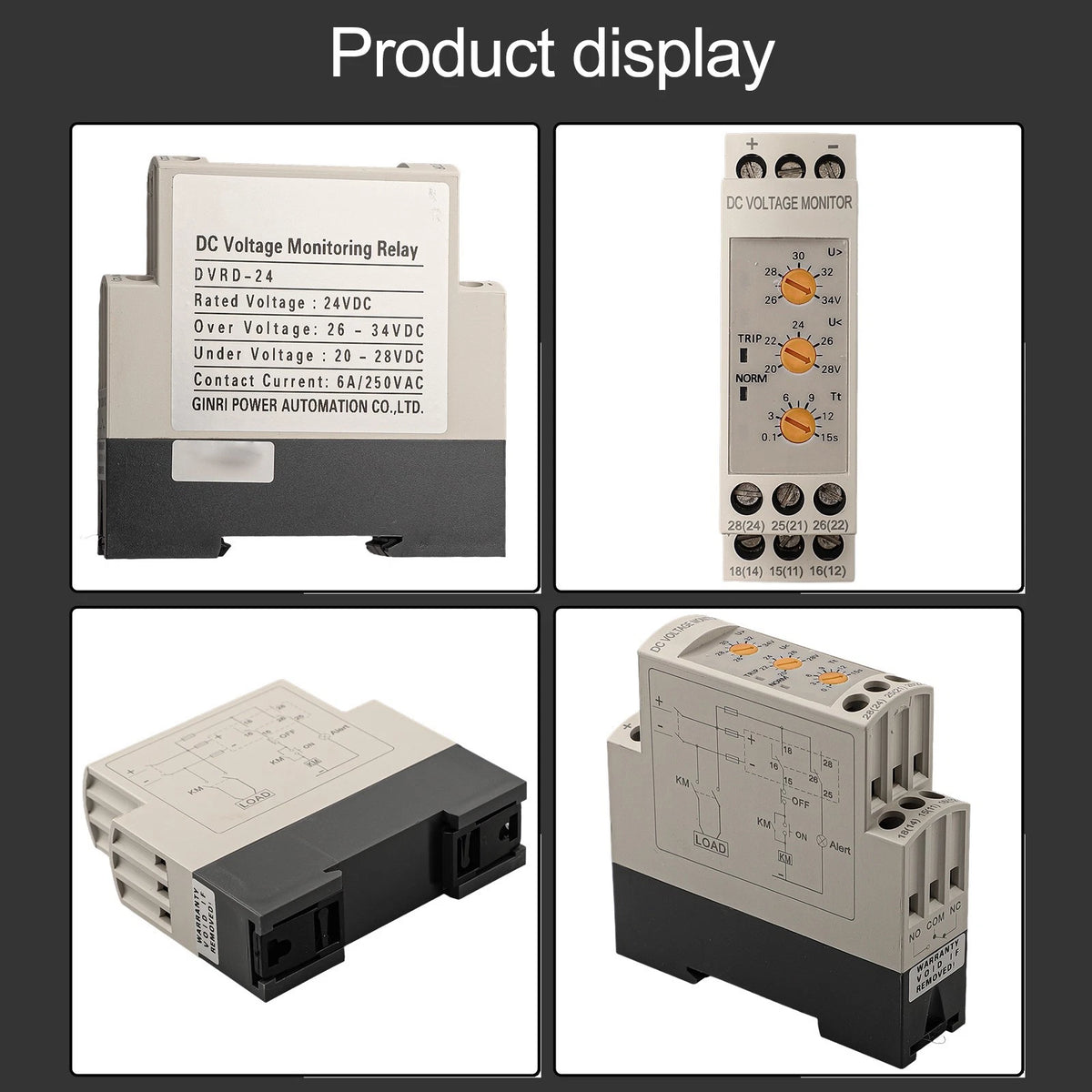 DVRD Surge and Undervoltage Protector for DC12V 24V 36V 48V