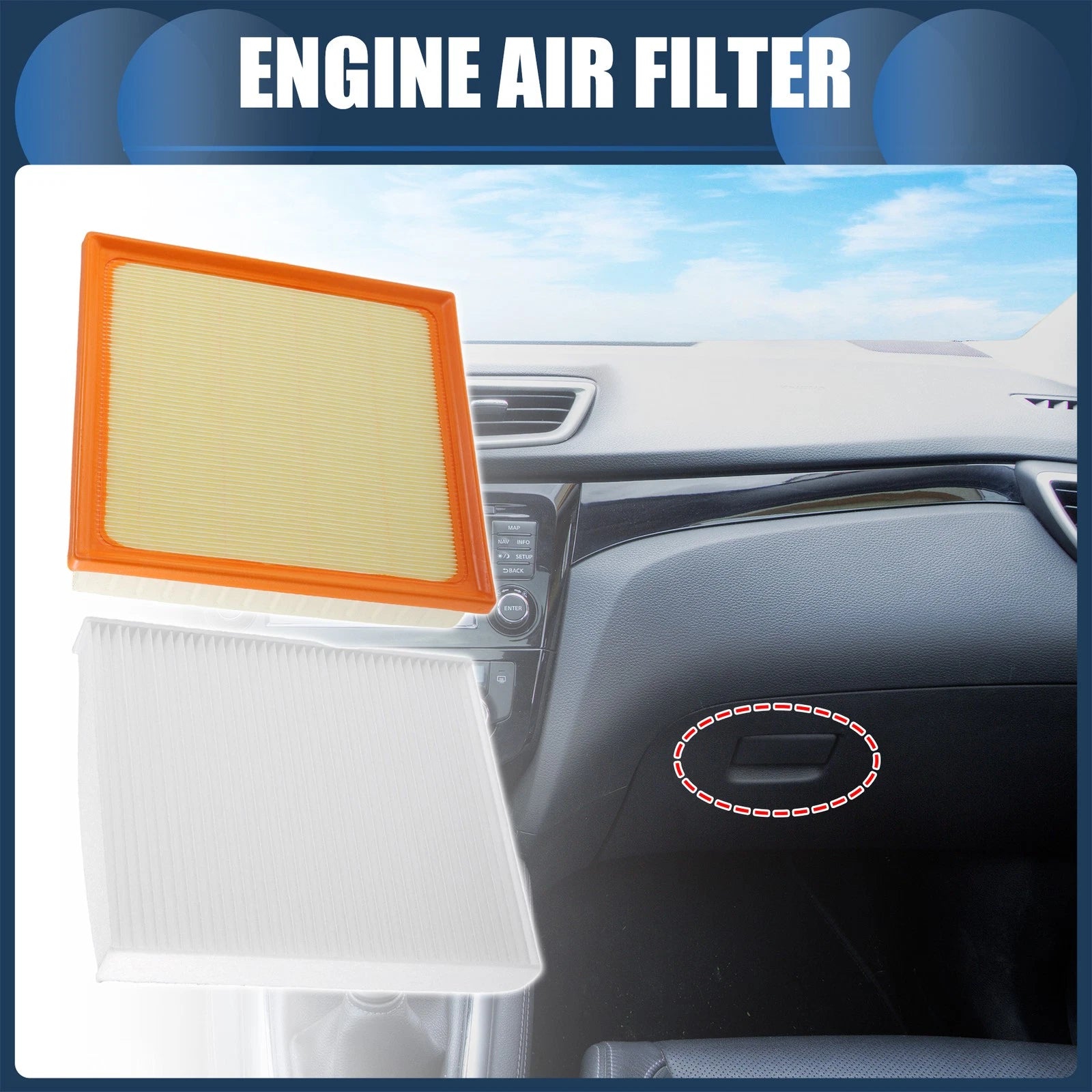 Engine Air Filter Set Replacement for Toyota Camry RAV4 (2018–2023)