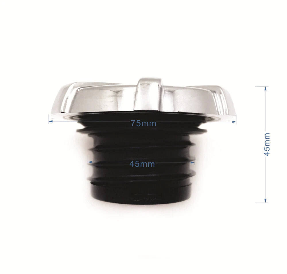 Chrome Flame Skull Gas Cap for Harley (1984–2015)