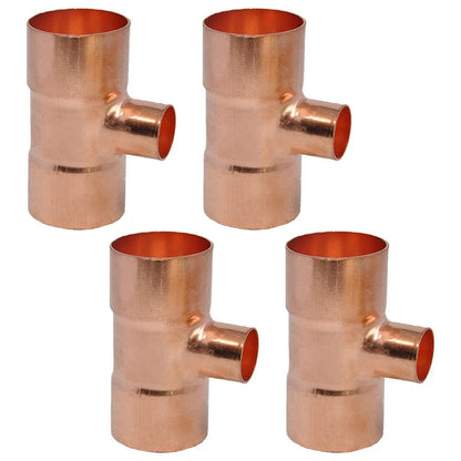 22x16x22MM Copper Reducing T Type Tee for HVAC and Water Supply
