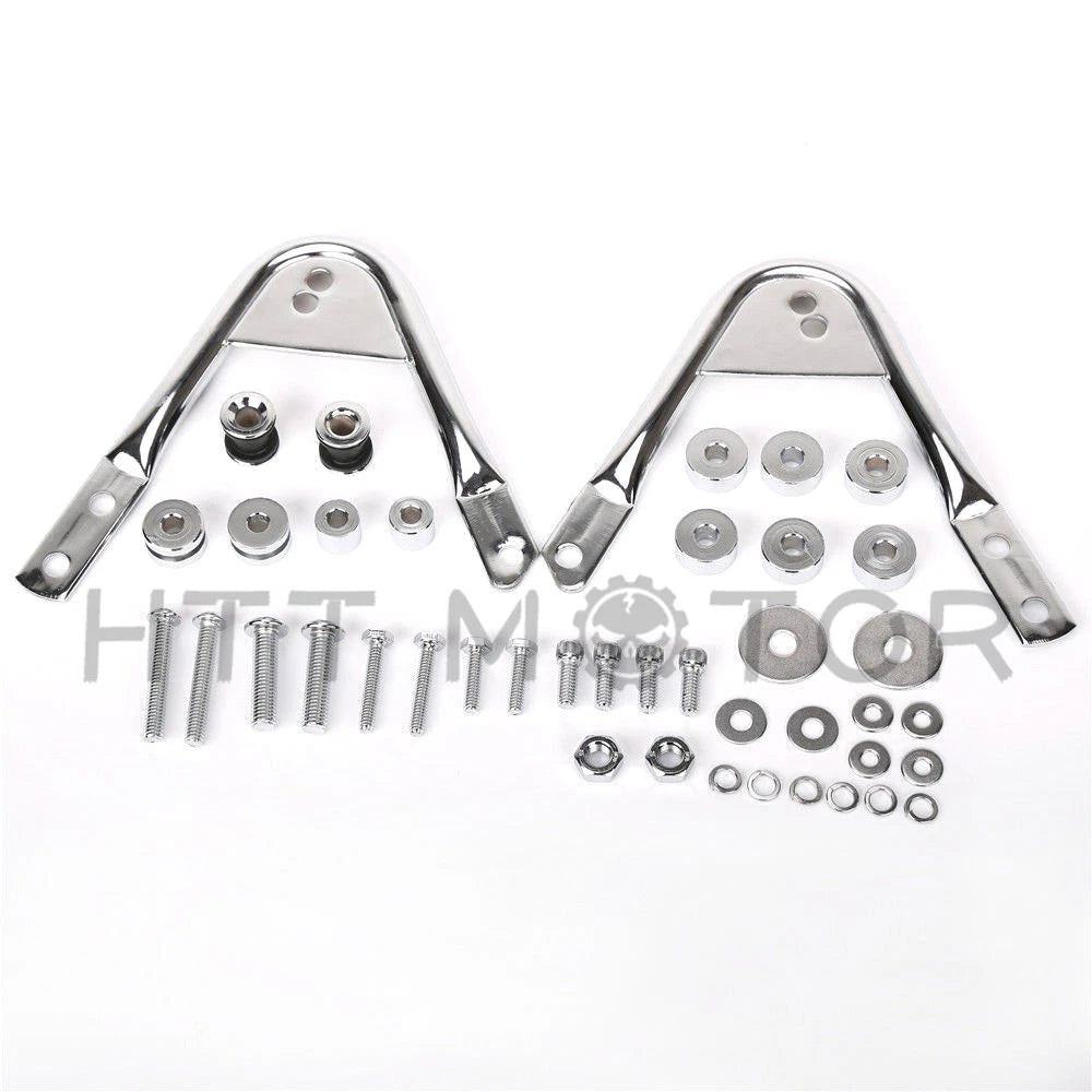 Chrome Tour Pak Mount Rack Docking Hardware Kit for Harley Touring (1997–2008)