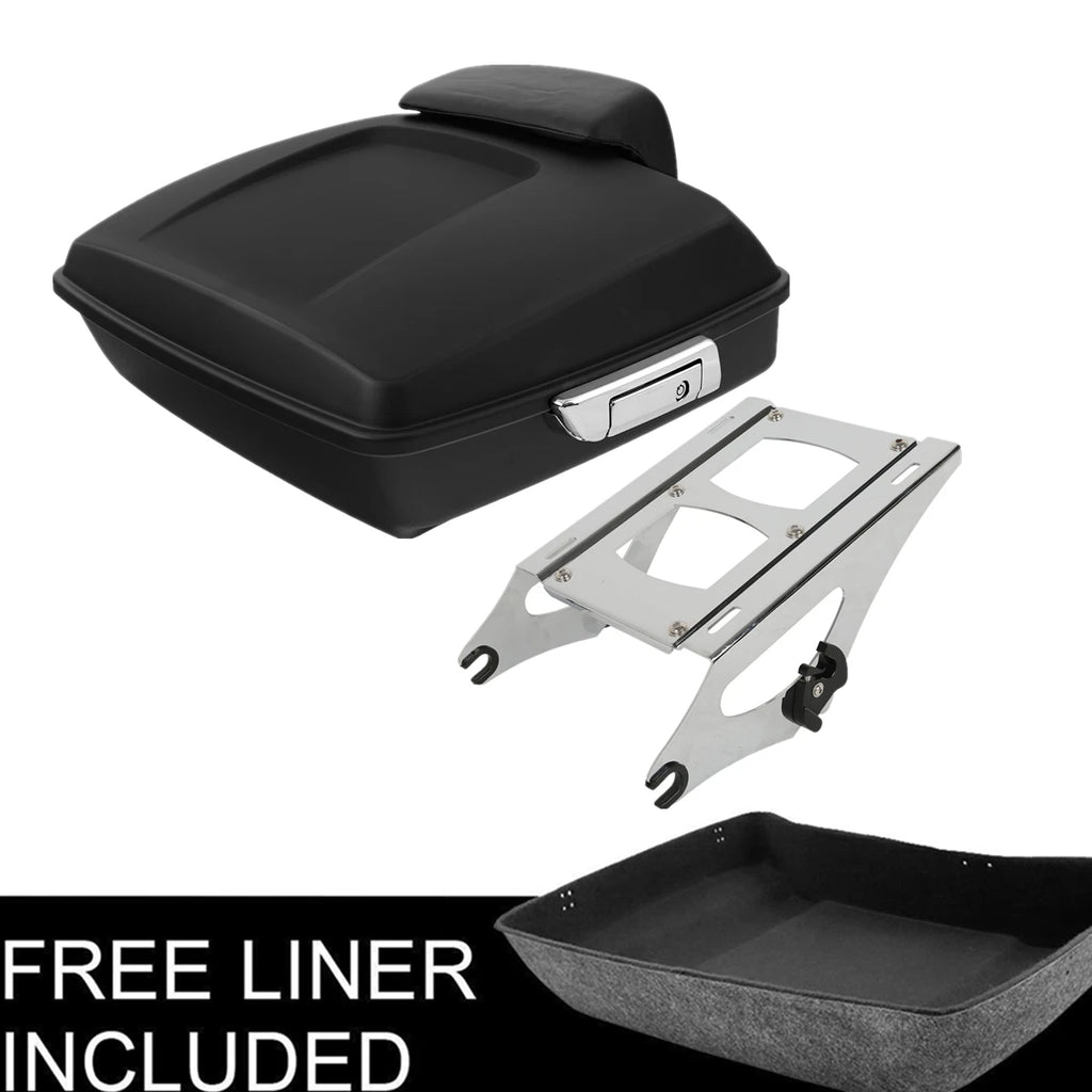 Matte Chopped Trunk Backrest Mount Rack for Harley Electra Road Glide (2014–2026)