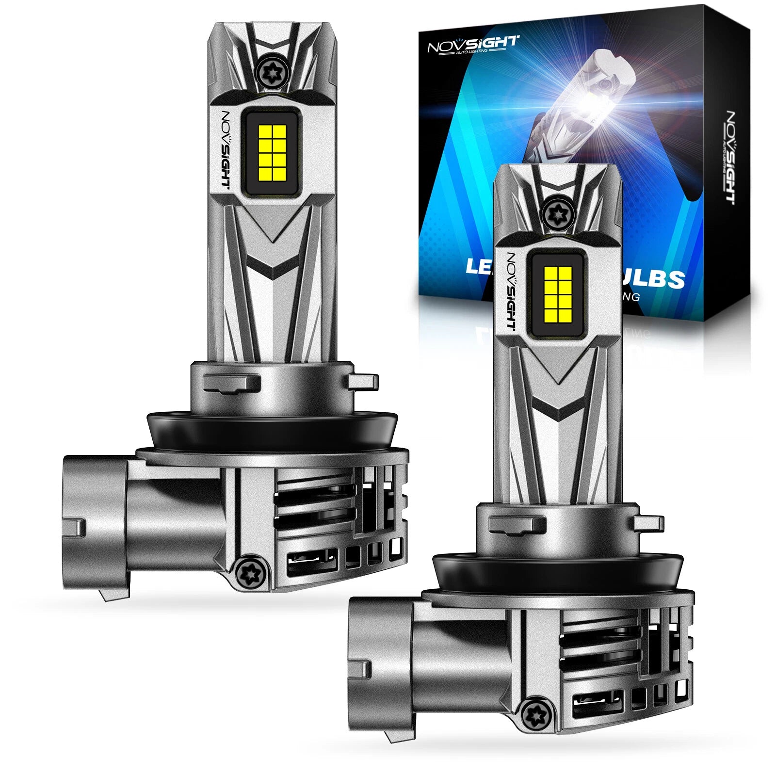 H11 LED Headlight Bulbs Conversion Kit 90W 18000LM 6500K for