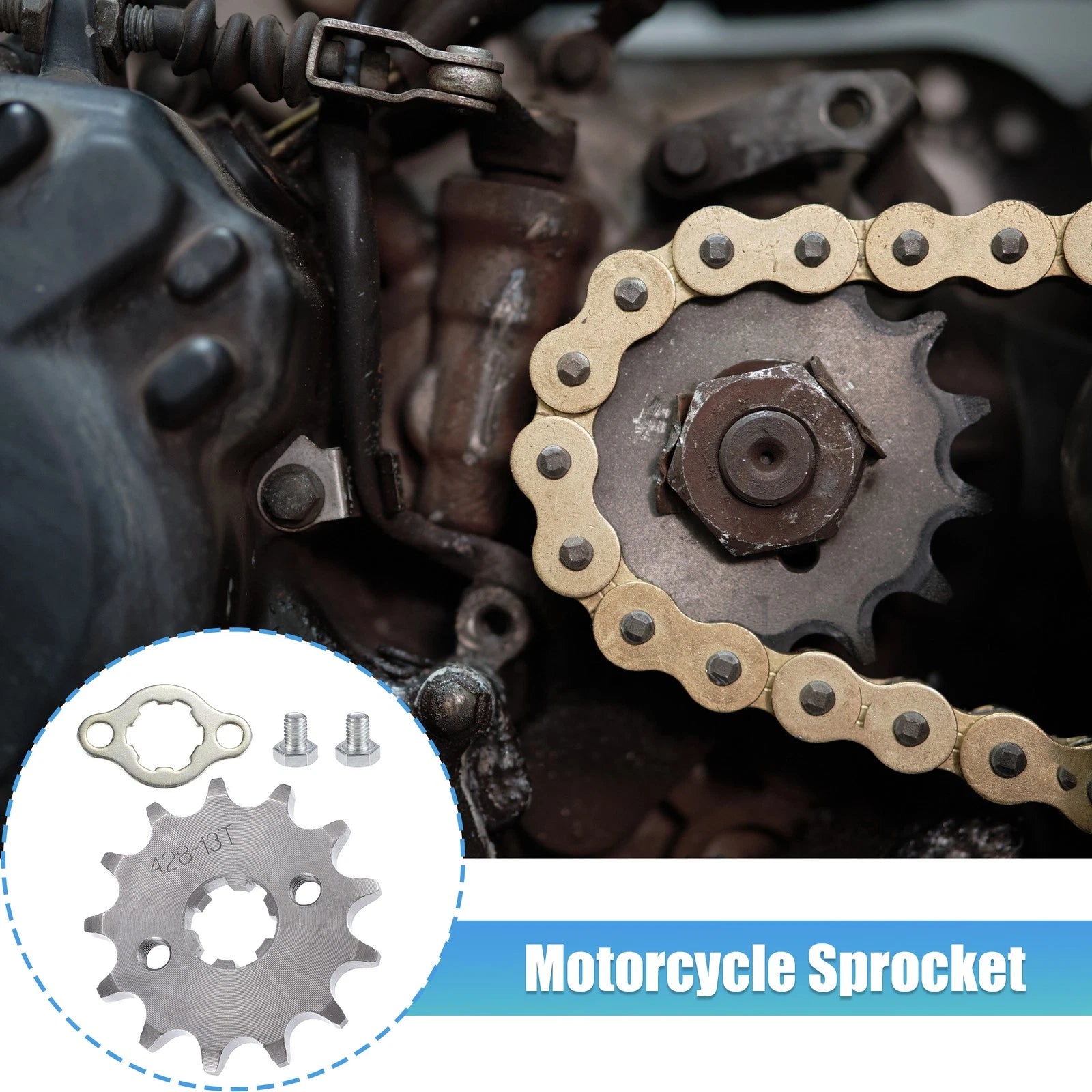 Front Engine Sprocket Set 13T 428 Style for Dirt Pit Bike ATV (17mm)