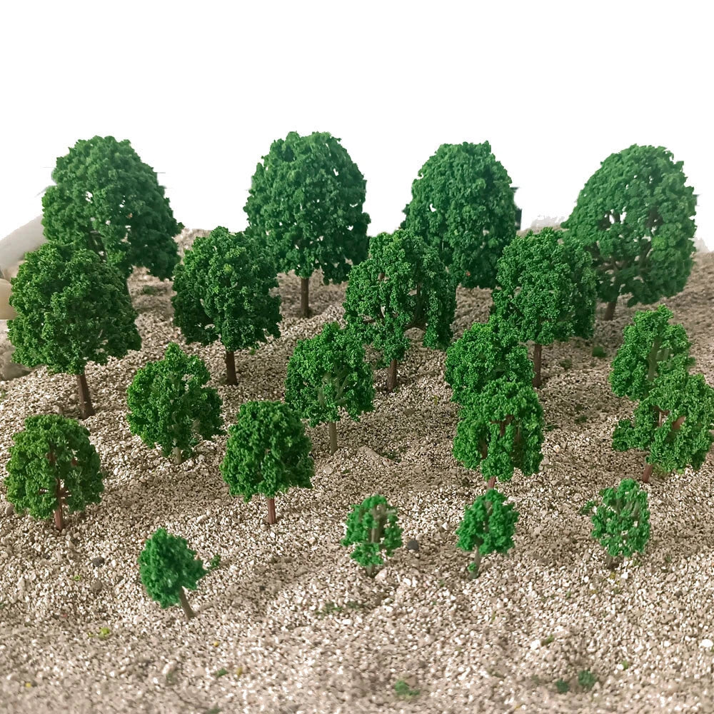 20pc Mixed Size Model Trees for Train Railroad Scenery Landscape