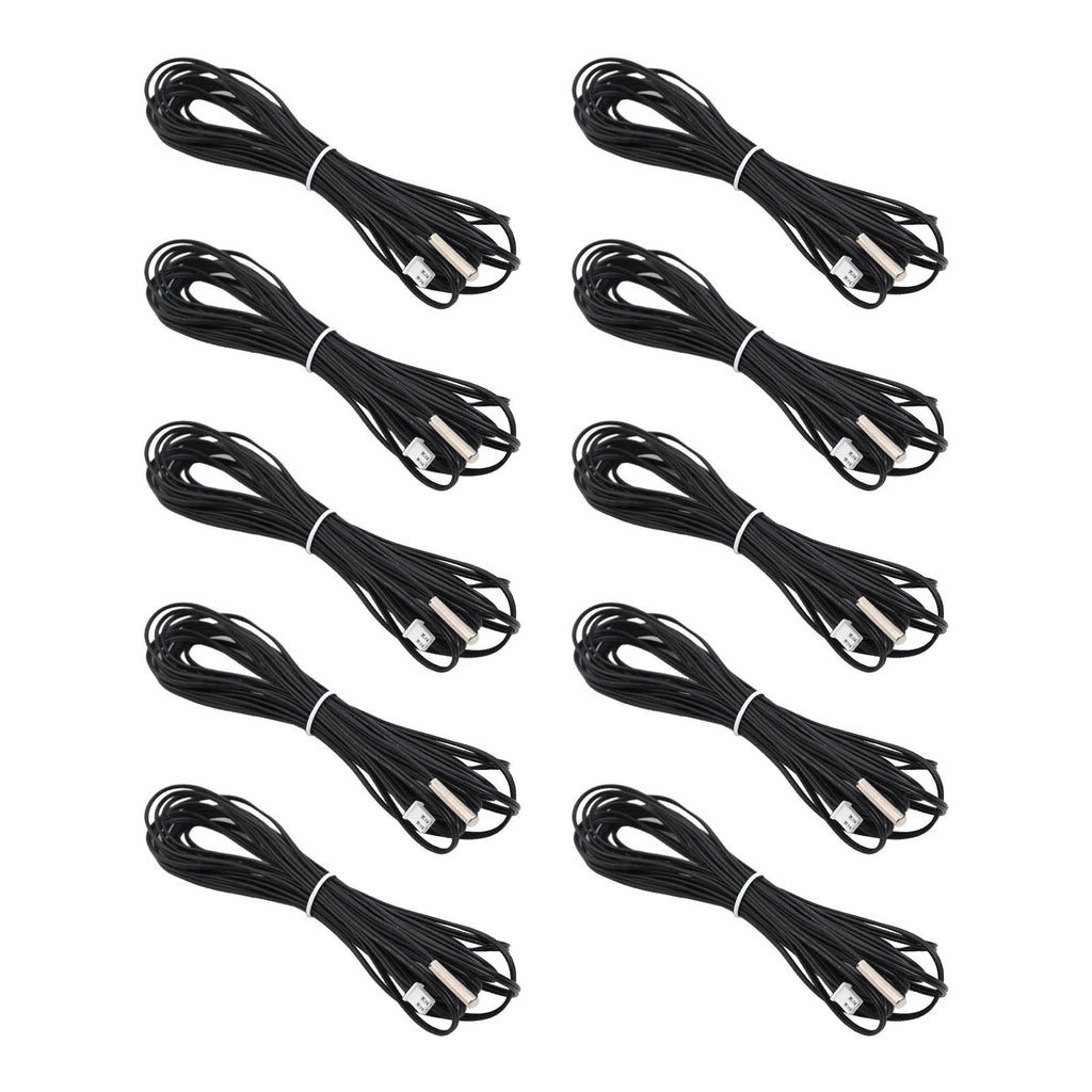 10Pcs 10K Ohm Thermistor Temperature Sensor Probe for Universal Applications