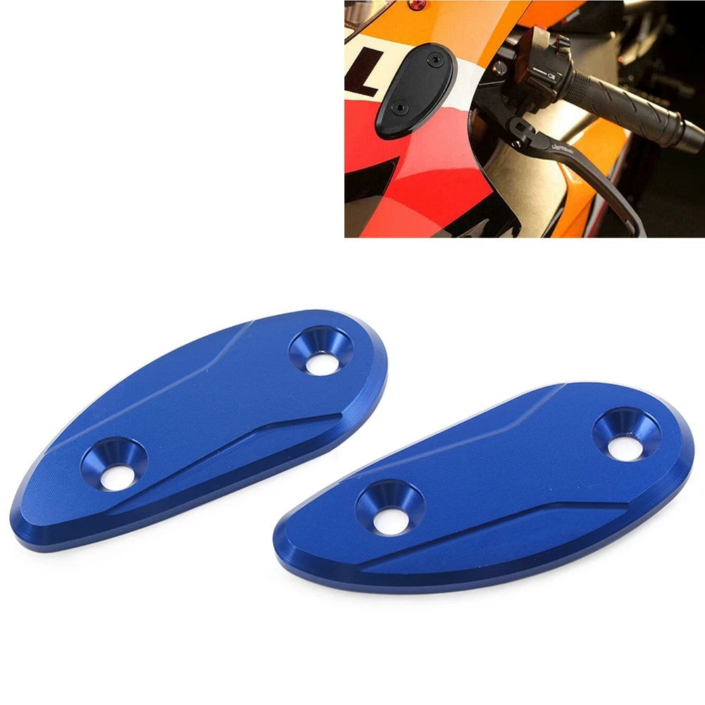 Rear View Mirror Block Base Plates for Honda CBR1000RR (2008–2017) Blue