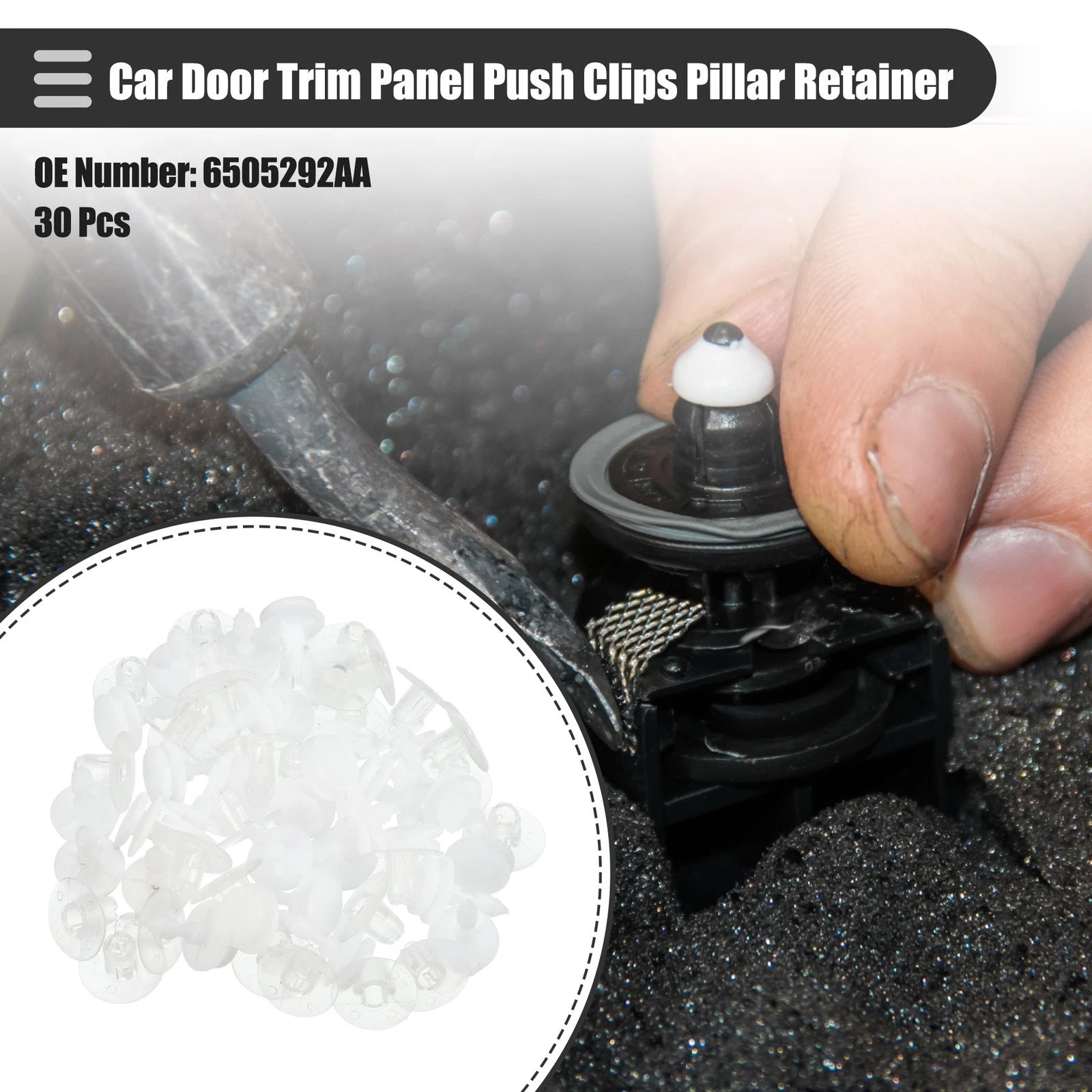 30 Pcs Door Trim Panel Push Clips for Dodge Charger (2006–2020)