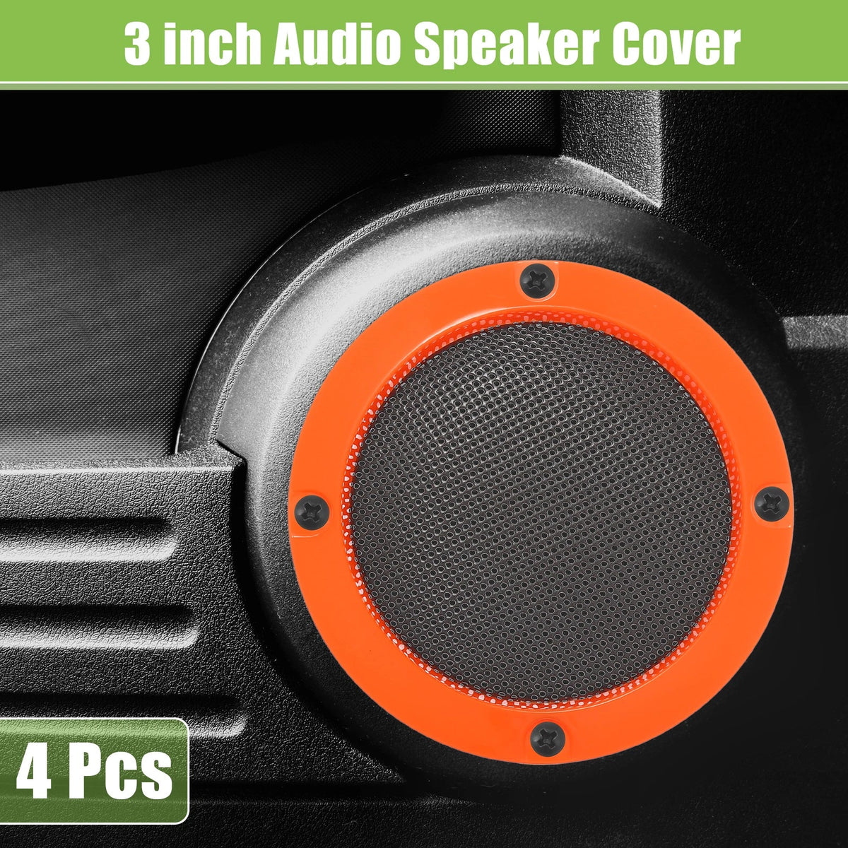 Set of 4 Speaker Grill Covers for Car Audio Subwoofer (Universal)