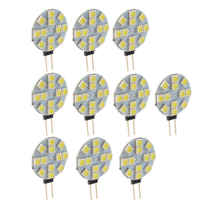10PCS G4 Socket Light Bulb 5050 SMD White for Car RV Landscape