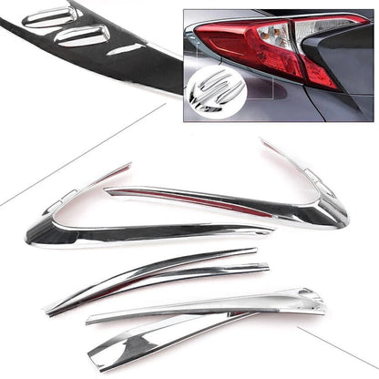 ABS Chrome Rear Tail Light Cover Trim for Toyota C-HR (2018)