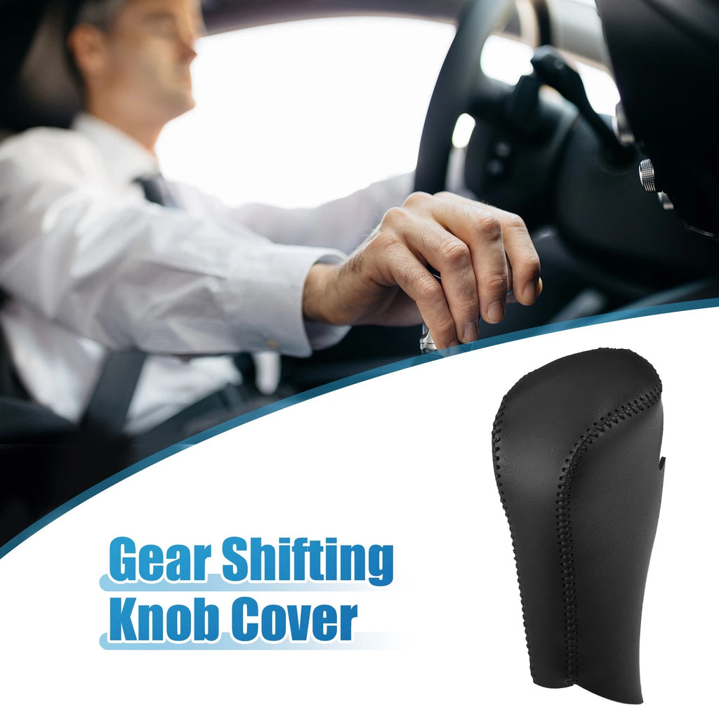 Gear Shift Lever Cover Auto Trim for Honda Fit (2004–2013) Black Stitches