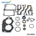 Lower Unit Gasket Kit for Yamaha 9.9HP 15HP Outboard (63V-W0001-01-0)