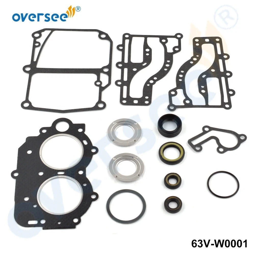 Lower Unit Gasket Kit for Yamaha 9.9HP 15HP Outboard (63V-W0001-01-0)