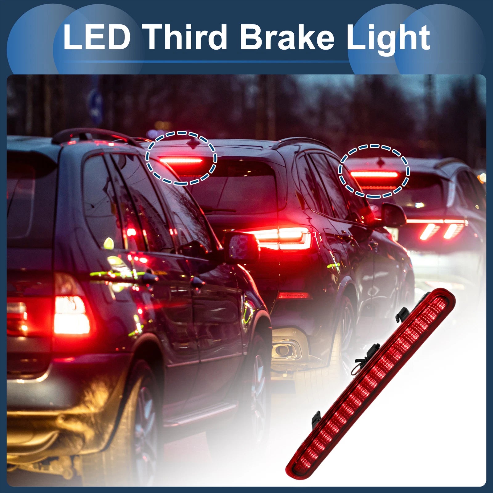 LED Third Brake Light for VW Beetle (2012–2019) Red Housing