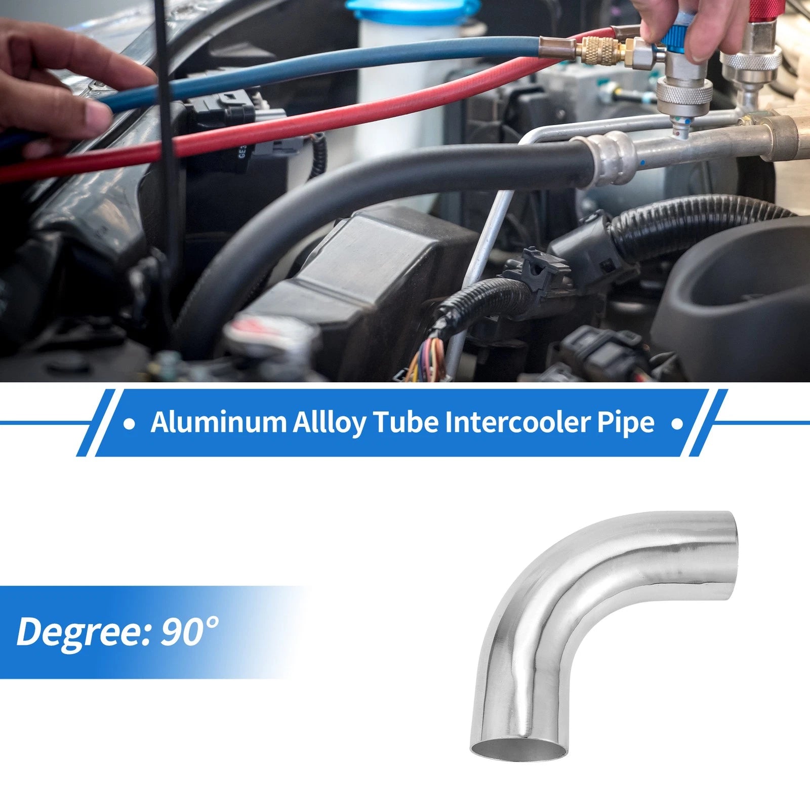 90 Degree Bend Intercooler Pipe 64mm/2.5" OD for Universal Applications