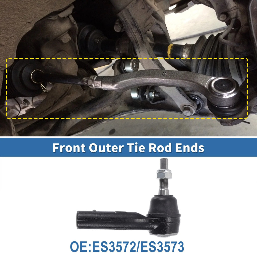 Front Outer Tie Rod End Links 2pcs for Dodge Dakota (2000–2004)