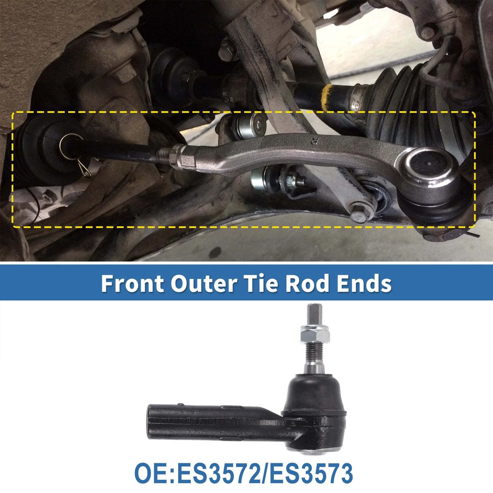 Front Outer Tie Rod End Links 2pcs for Dodge Dakota (2000–2004)