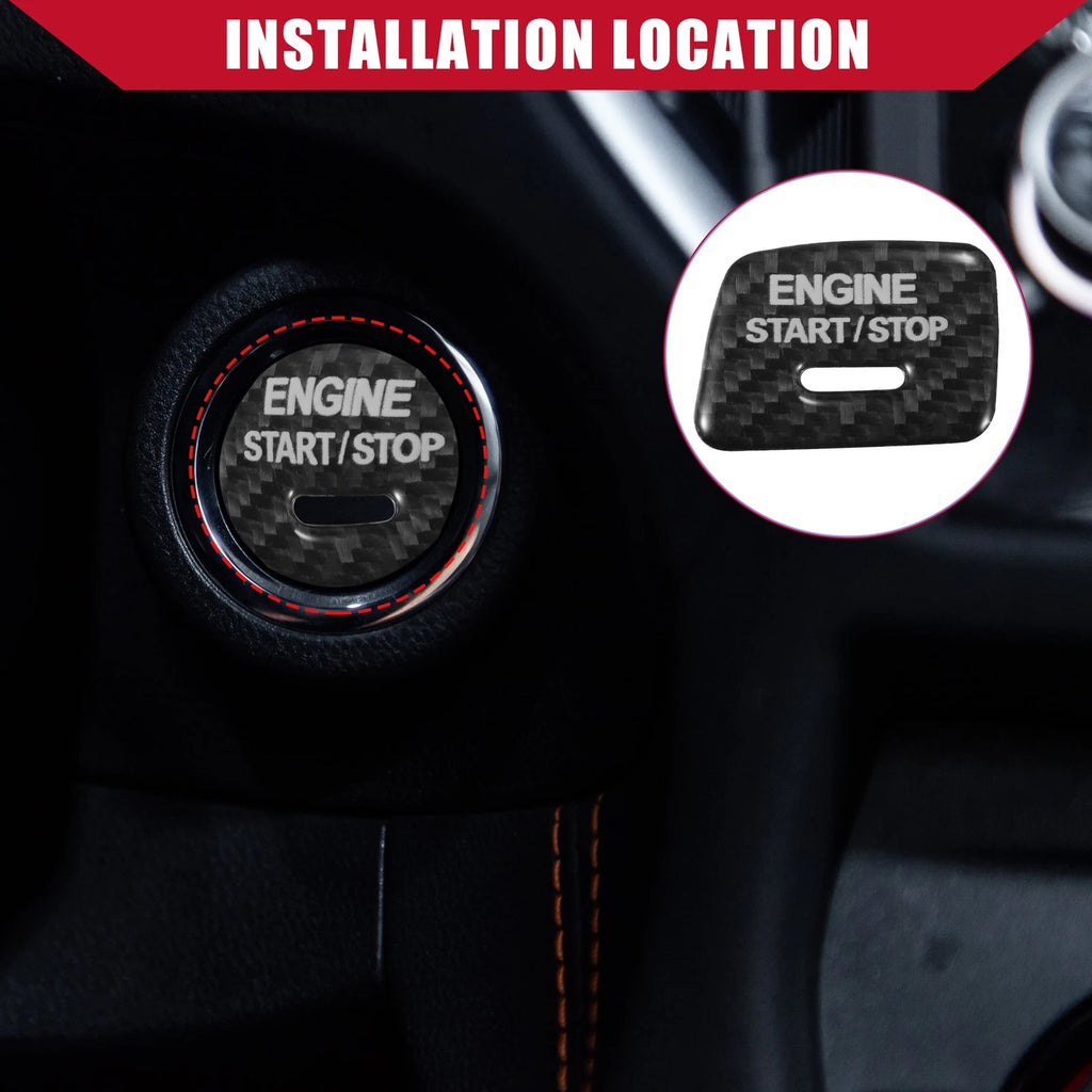 Carbon Fiber Engine Start Stop Button Cover for Chevrolet