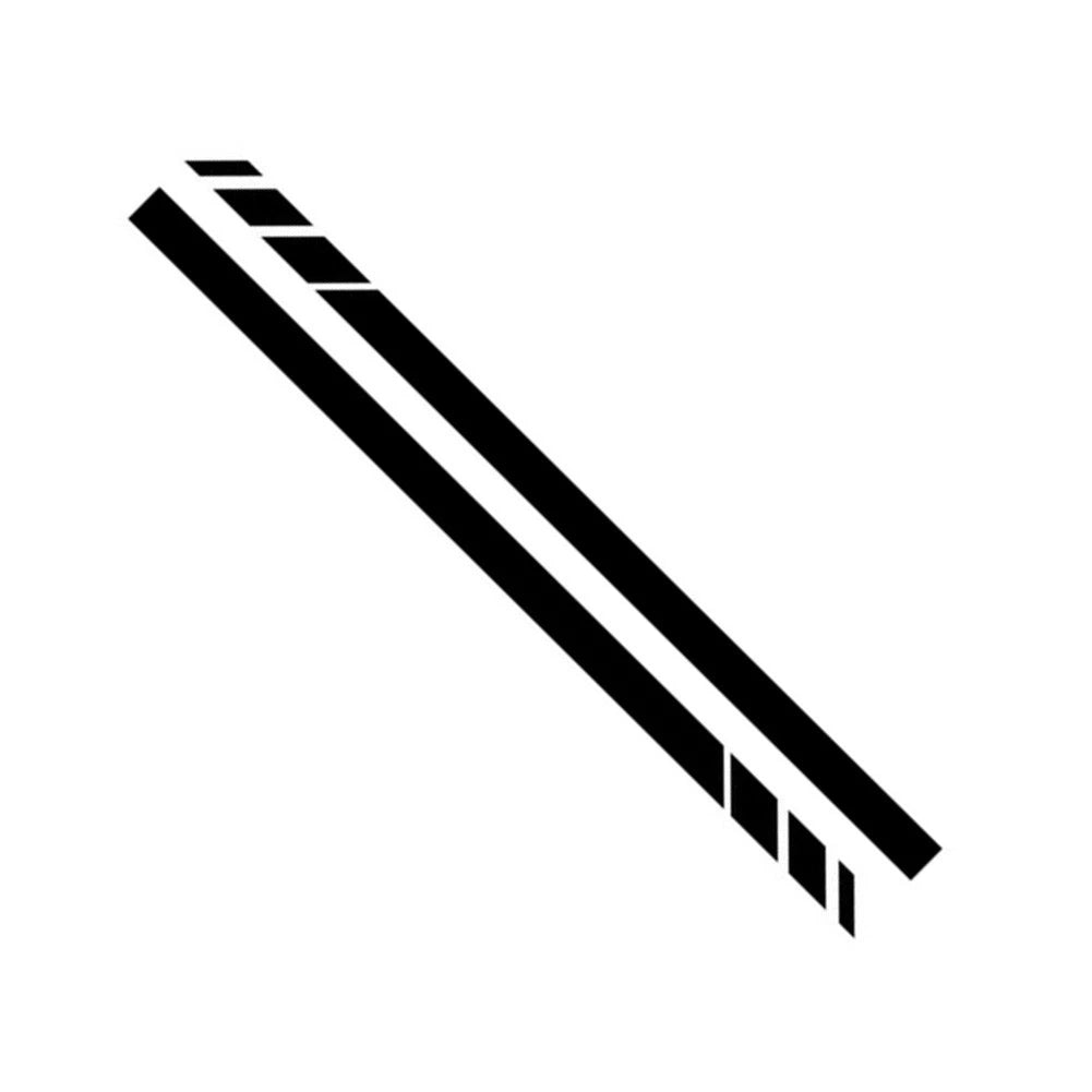2X Side Stripes Stickers for Campervan Black Decals