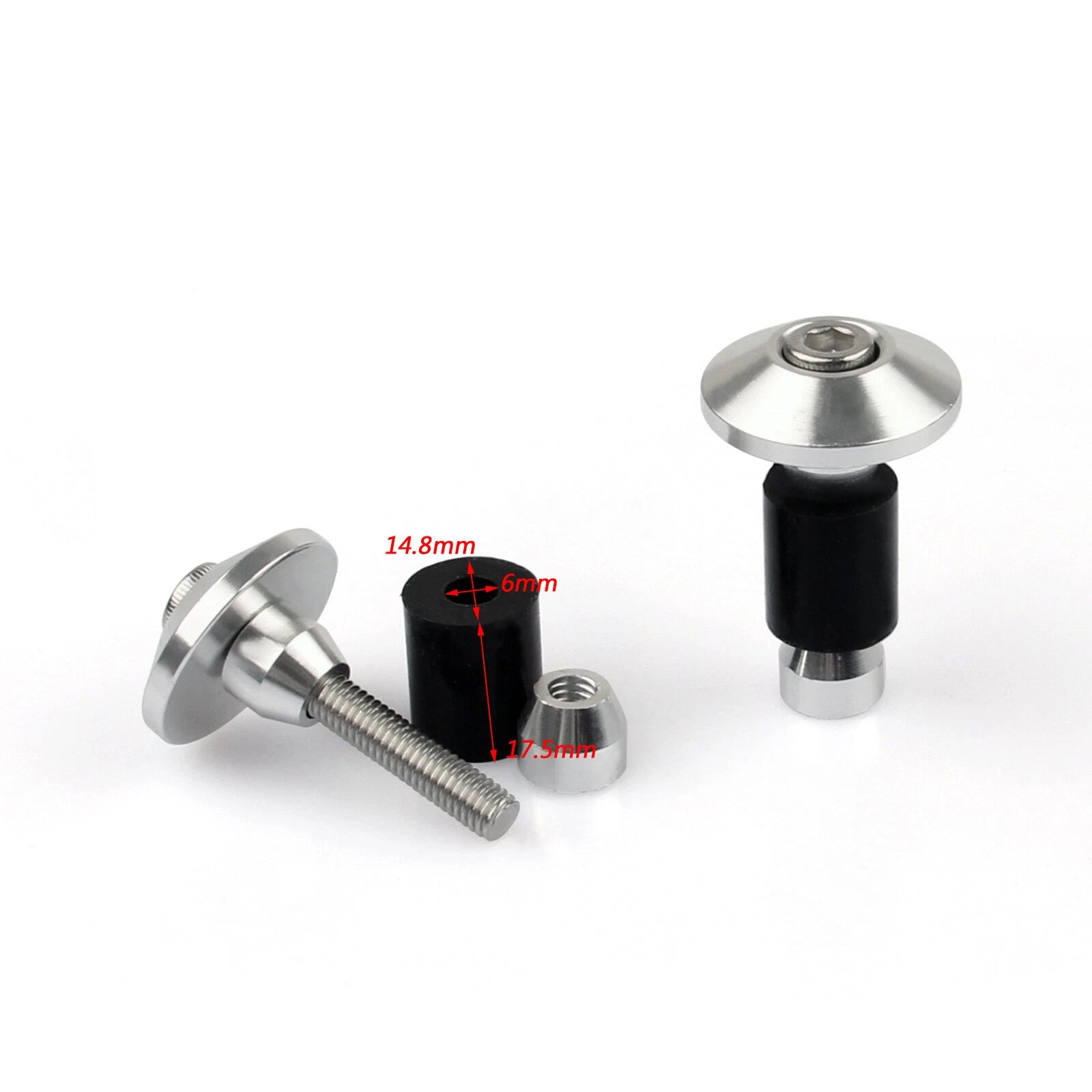 7/8" Handlebar Grips & Bar End Plugs for Universal Motorcycle (T9)