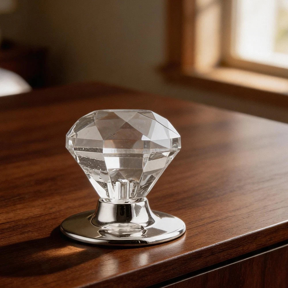 Clear Acrylic Pot Lid Knob with Stainless Steel Base for