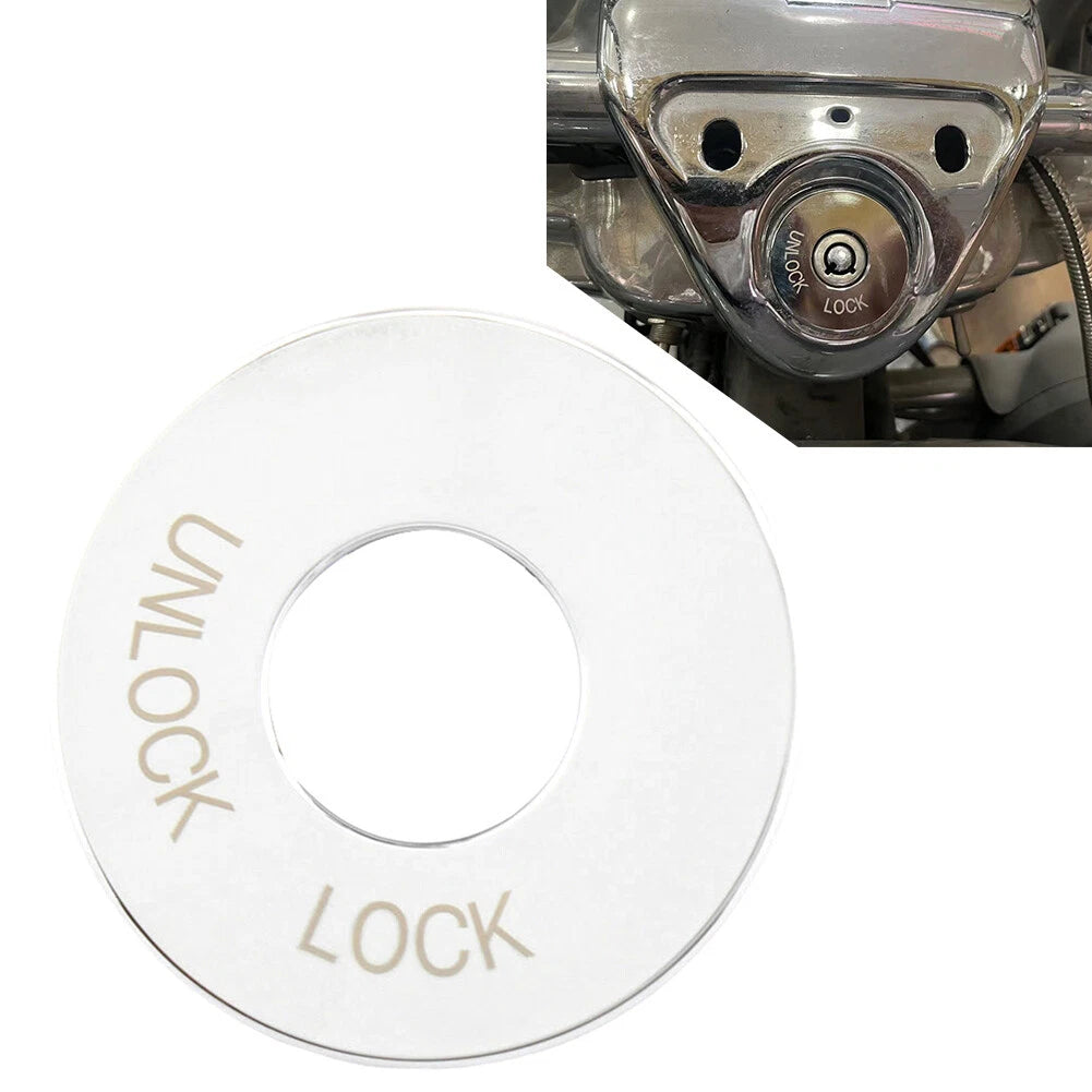 Ignition Fork Lock Trim Insert for Harley Road King FLHR (1994–2024) Chrome