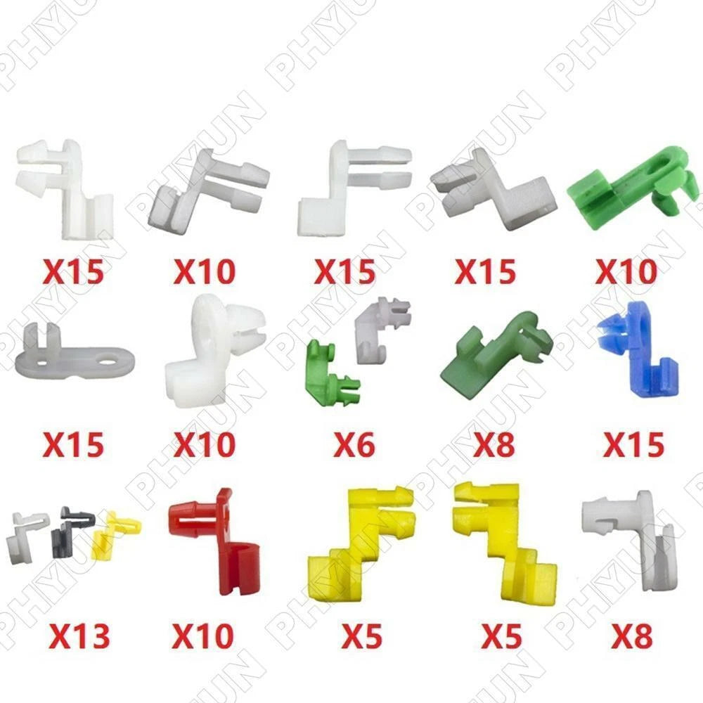 160Pcs Mixed Plastic Door Lock Rod Clips for Universal Applications