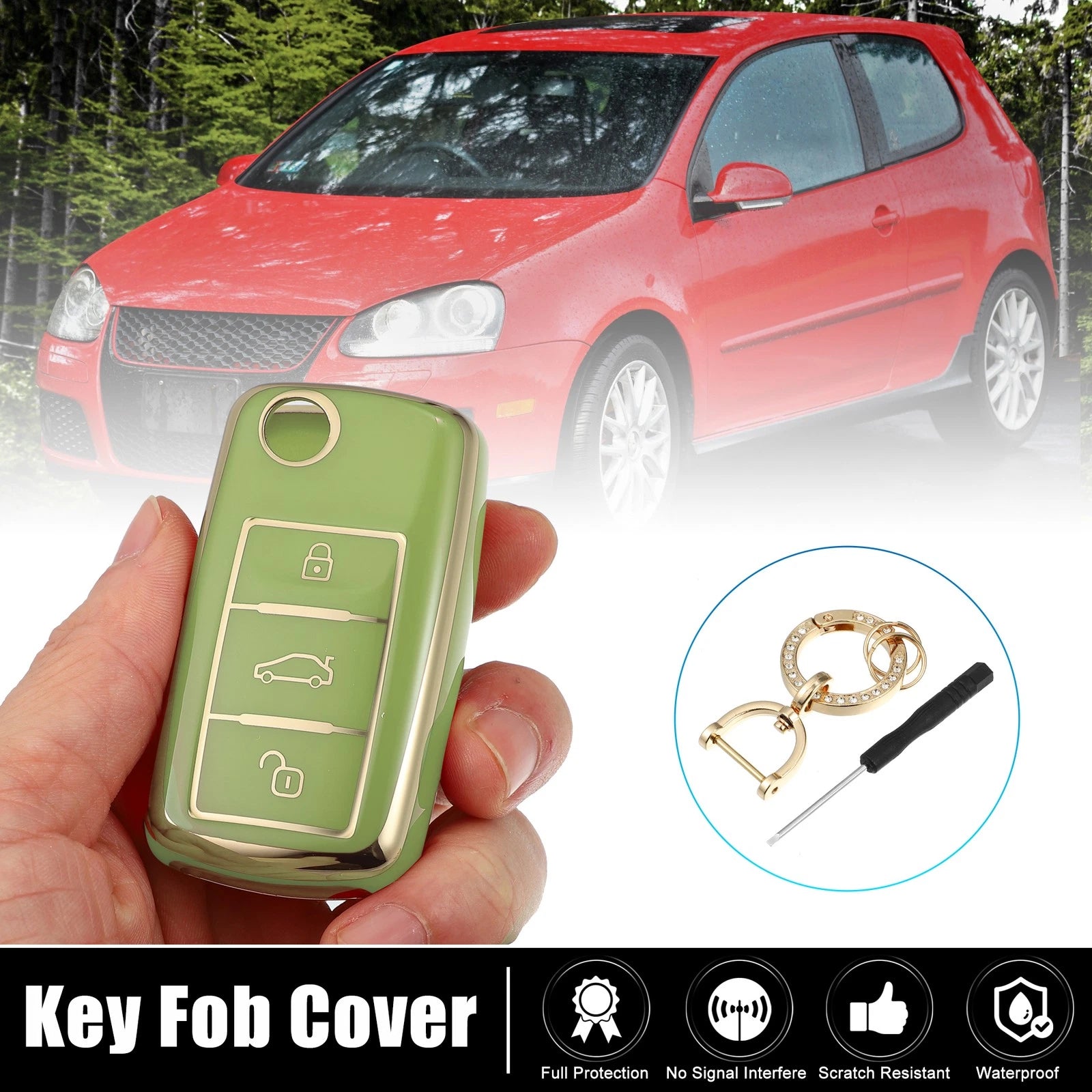 3 Button Remote Key Fob Case Replacement for Volkswagen Jetta Eos (2011–2018)