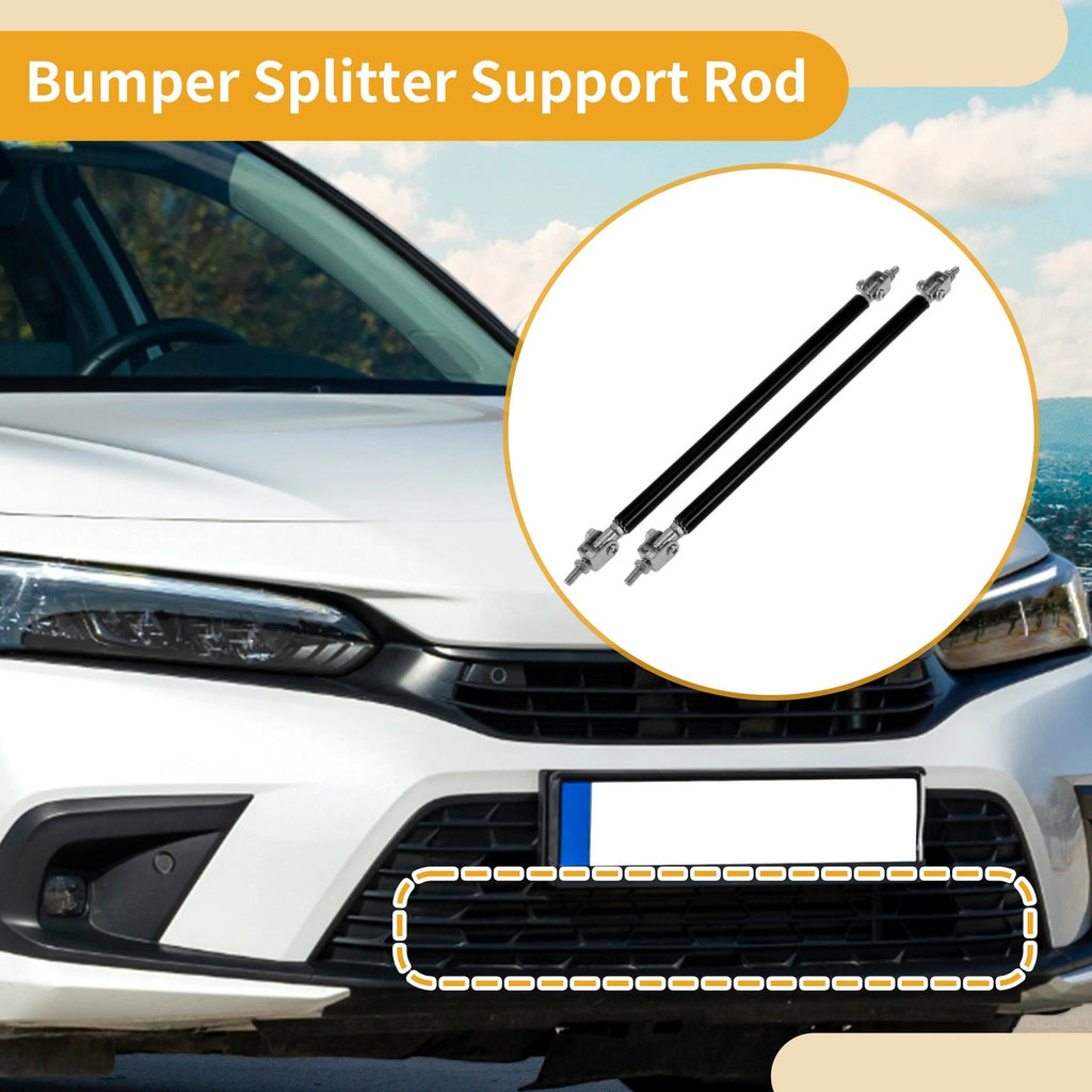 2X Adjustable Front Bumper Lip Splitter Strut Rod Tie for Universal Vehicles