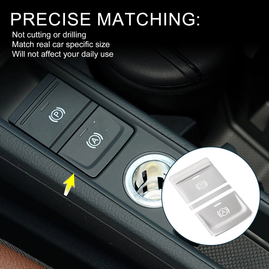 Electronic Parking Brake Switch Button for Audi Q3 (2019–2020) Silver Tone