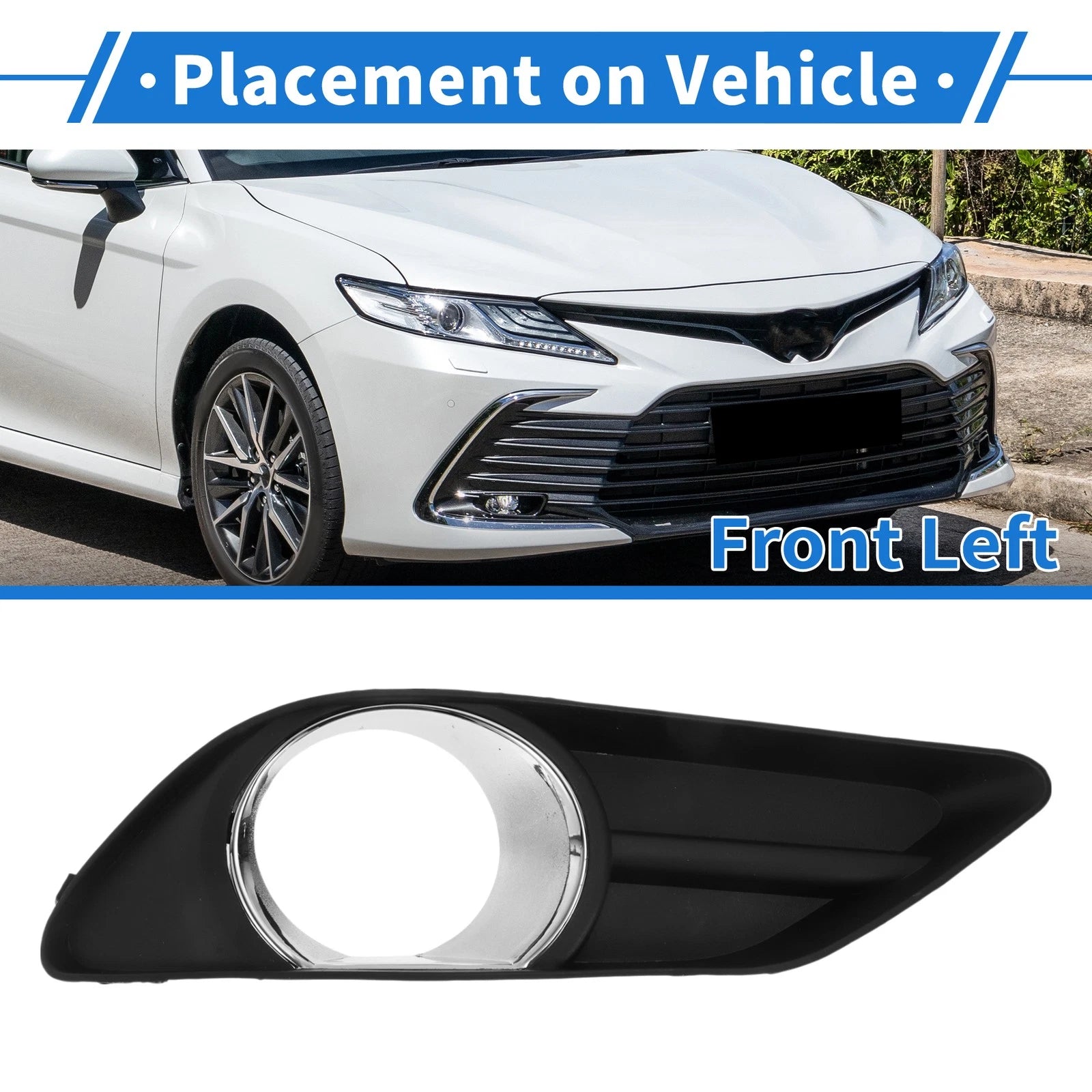 Front Left Fog Light Grill Replacement for Toyota Camry (2006–2009)
