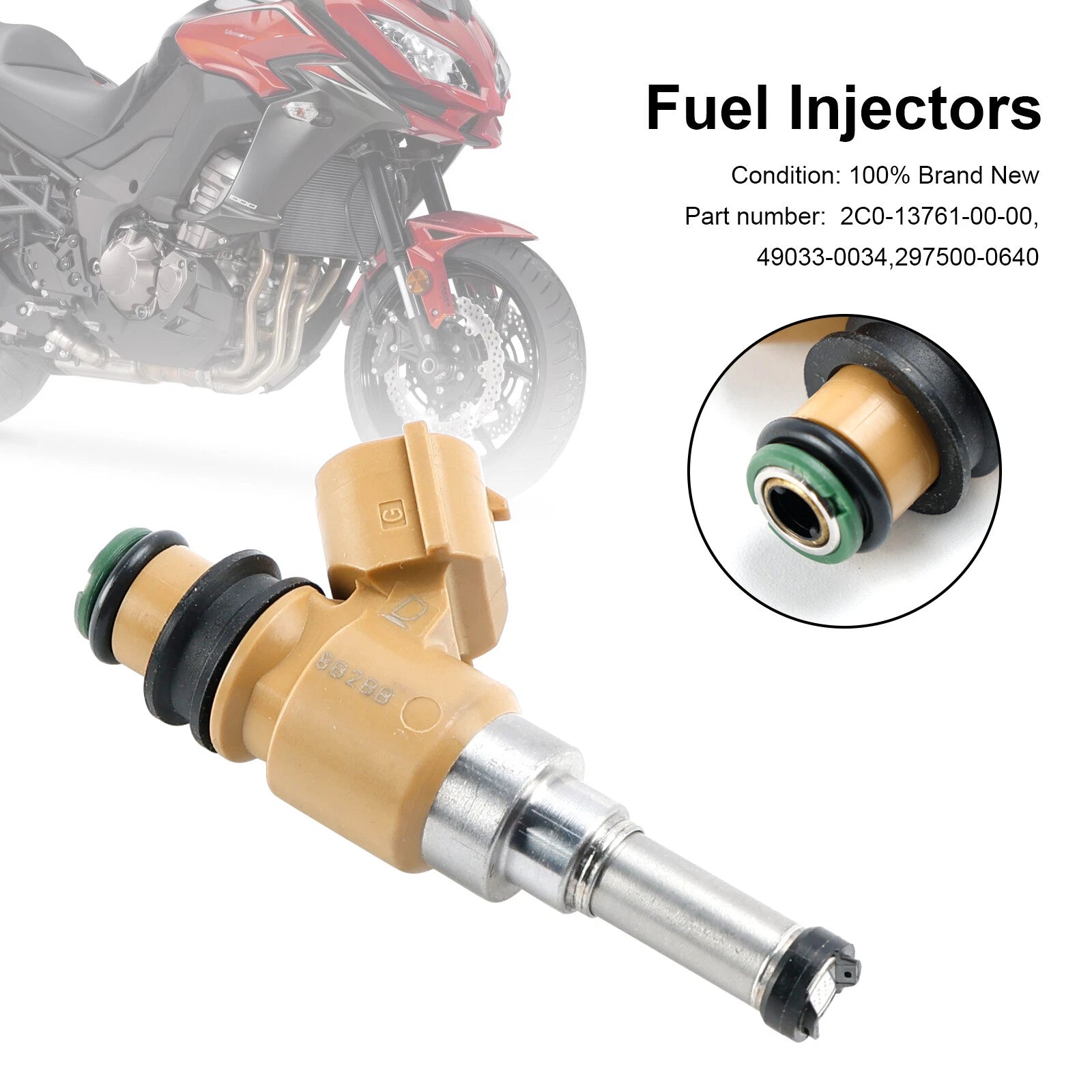 Set of 2 Fuel Injectors 49033-0034 297500-0640 for Yamaha YZF R1 R6 T9