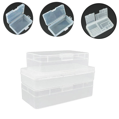 1X Small Plastic Clear Storage Box Organizer Case with Lid