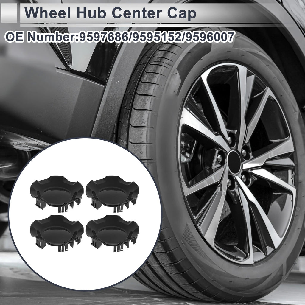 Wheel Hub Center Cap Black for Chevy Avalanche (2007–2013)