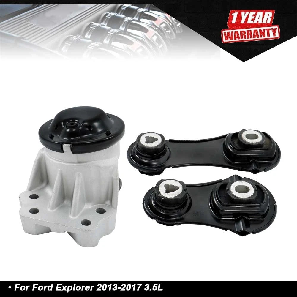 3X Front Motor & Torque Strut Mount for Ford Explorer (2013–2017) 3.5L Turbo