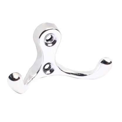 2X Dual Prong Wall Mounted Coat Hooks for Kitchen and Bathroom