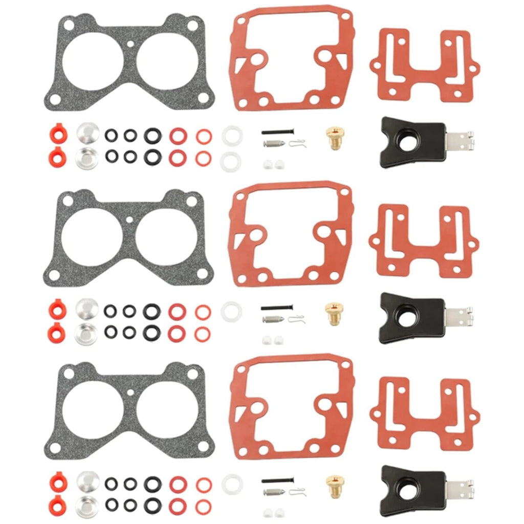 3X Carburetor Kit for Johnson/Evinrude Outboard (383906, 390055, 392550, 398526, 0439076)