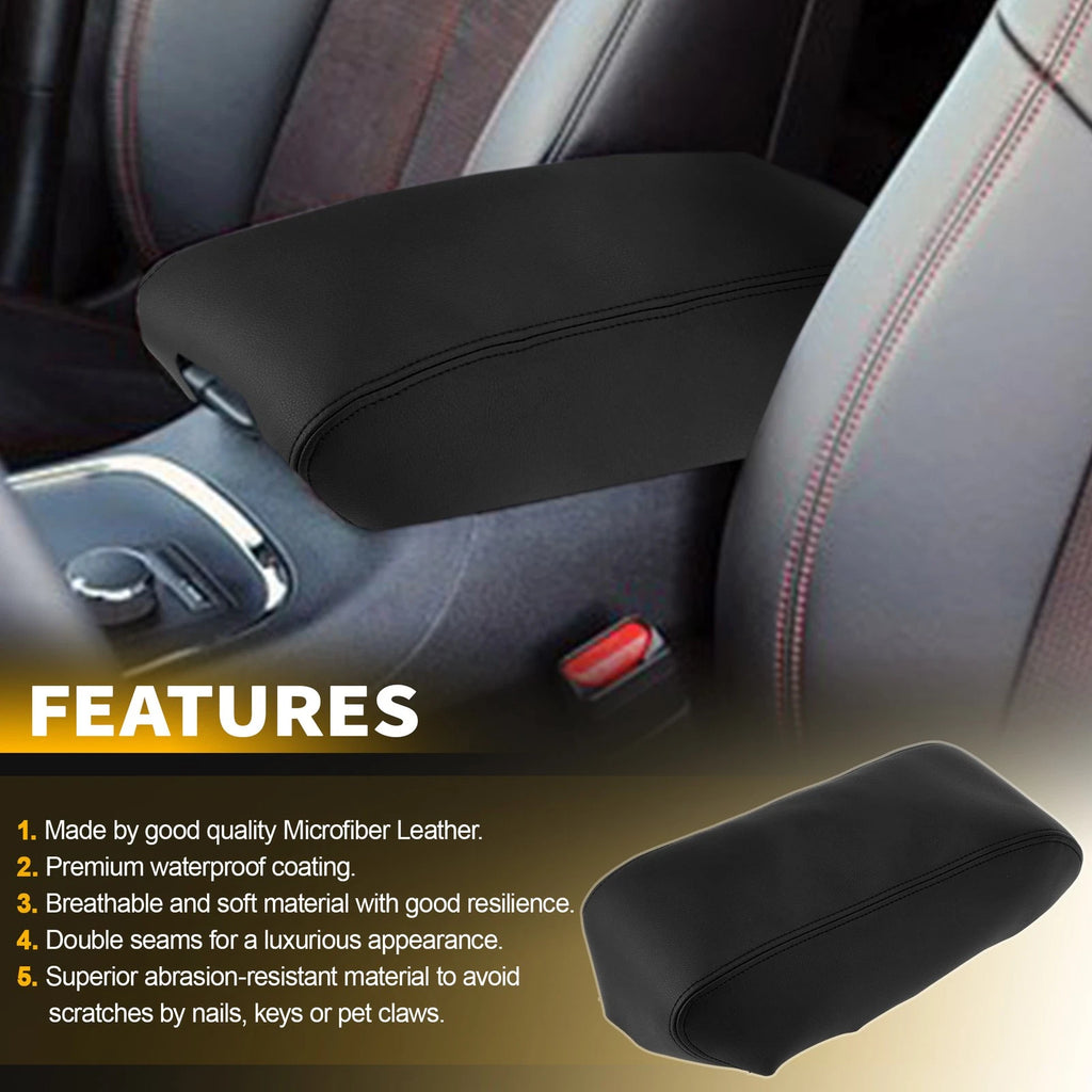 Car Leather Center Console Lid Armrest Cover Replacement for Dodge Durango (2011–2020)