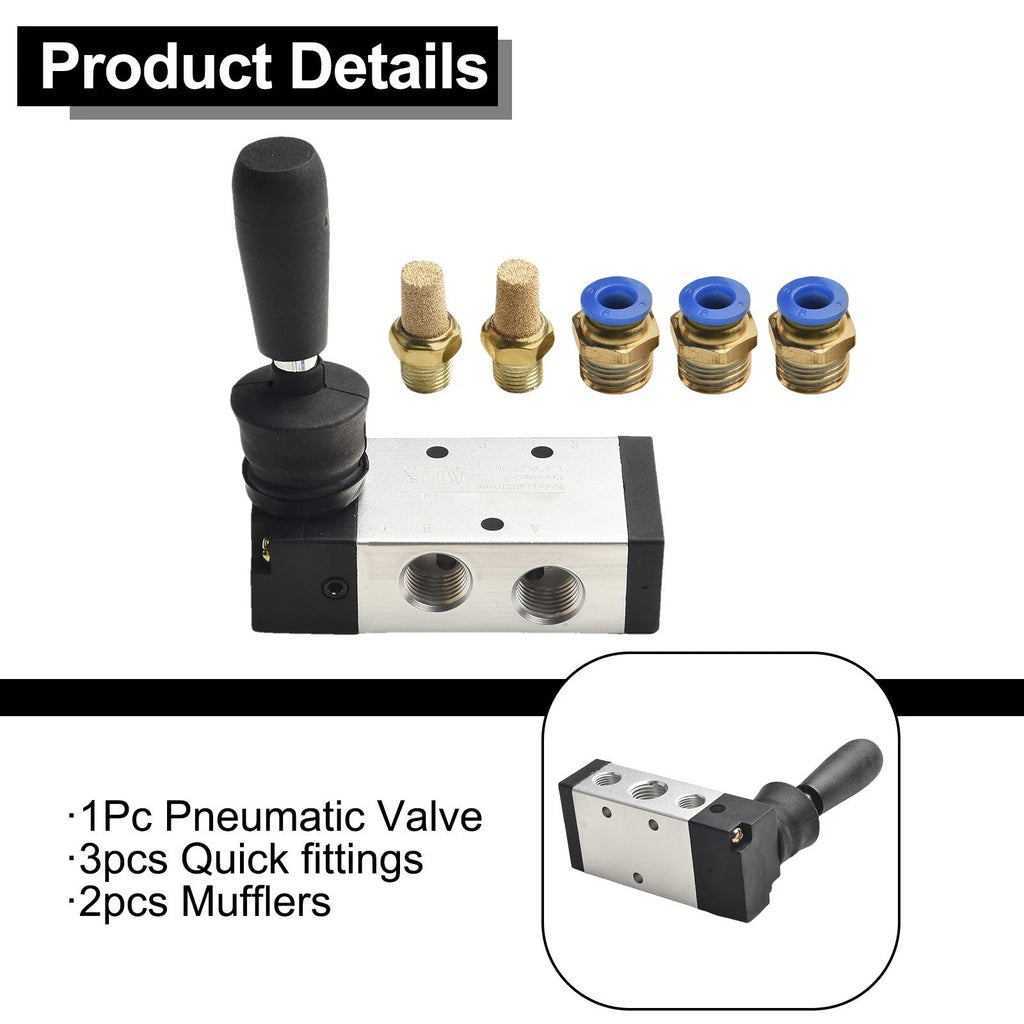 5-Way 2-Position Solenoid Valve Connector for Various Applications (5-60 PSI)