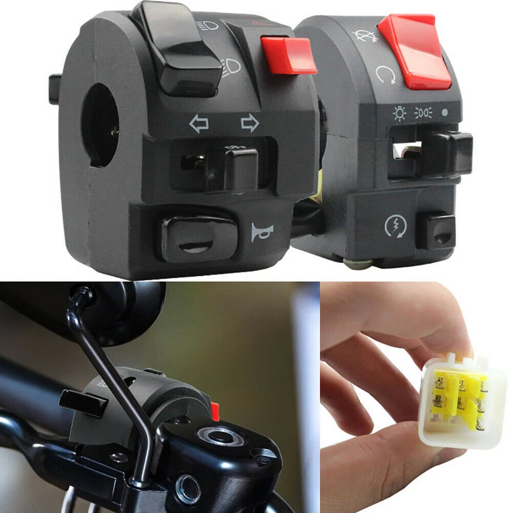 7/8" Handlebar Horn Button Turn Signal Fog Light Controller for Motorcycle