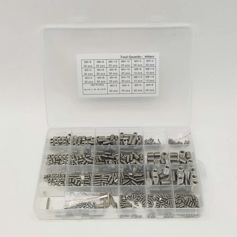Flat End Set Screws for Workshop Use (304 Stainless Steel)