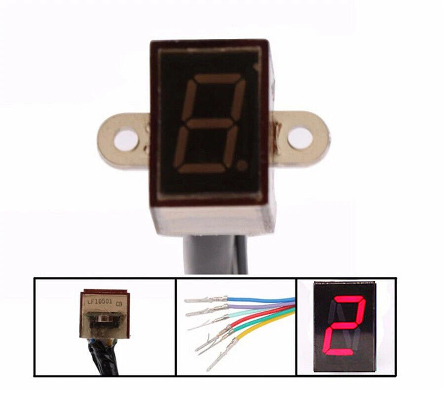 Digital N 6 Speed Gear Indicator for Motorcycle (Clutch Shift Lever)