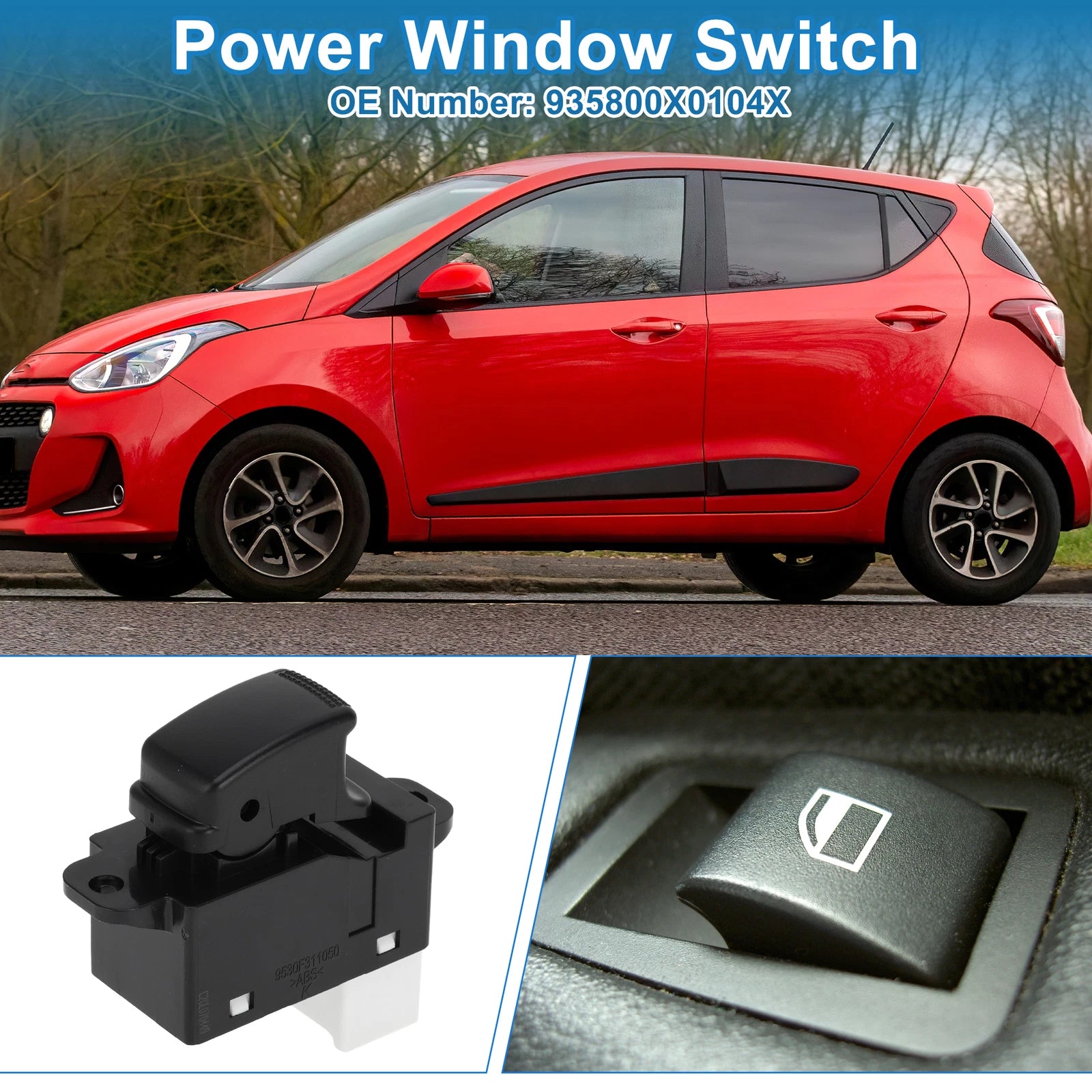 Passenger Side Power Window Switch for Hyundai i10 i125 (2014–2020)